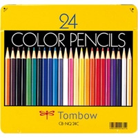 【トンボ鉛筆】色鉛筆 缶入色鉛筆 24色  CBNQ24C