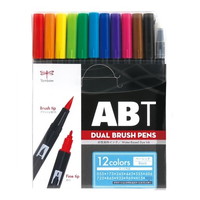 #トンボ鉛筆 水性マーカーセット ABT多色セット12色ベーシック 0.8mm 12色ベーシック AB-T12CBA