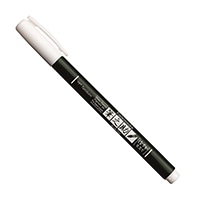 #トンボ鉛筆 水性サインペン 筆之助しなやか  ホワイト WS-BS01