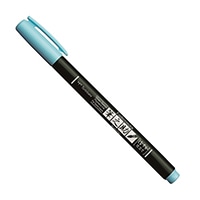 #トンボ鉛筆 水性サインペン 筆之助しなやか  ライトブルー WS-BS73