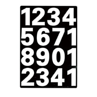 #KDT Japan ラベル ヘルマラベル #4170 防水防塵 25mm 白文字 H25mm (1片) 数字[0-9] 304170