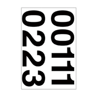 #KDT Japan ラベル ヘルマラベル #4189 防水防塵 33mm 黒文字 H33mm (1片) 数字[0-9] 304189