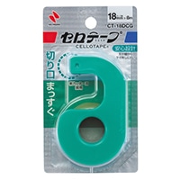 【ニチバン】 セロテープ ＣＴ小巻カッター付まっすぐ切れるタイプ 18mm×8m グリーン  CT18DCG