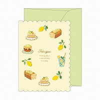 #RYURYU カード 刺しゅうカード 多目的 刺しゅう・レモン STC02