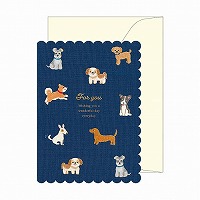 #RYURYU カード 刺しゅうカード 多目的 刺しゅう・いぬ STC03