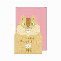 #RYURYU カード アニマルミニバースデーカード  りす AMBC03