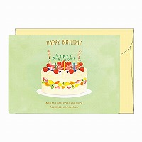 #RYURYU カード ミラーバースデーカード  バースデーケーキ MRBC01