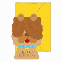 #RYURYU カード わんこバースデーカード  ヨークシャ MWBC03