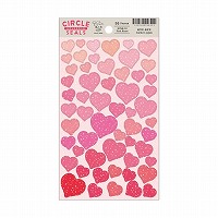 #RYURYU シール サークルシール・ホログラム  ピンクハート RCSH03