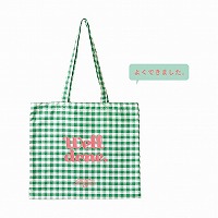 #RYURYU 身辺雑貨 チアミーアップトートバッグ  ギンガムグリーン CMPT02
