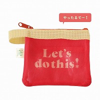 #RYURYU 身辺雑貨 チアミーアップメッシュポーチ S レッド CMPS01