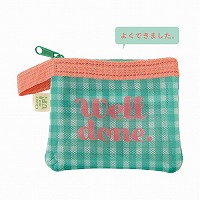 #RYURYU 身辺雑貨 チアミーアップメッシュポーチ S ギンガムグリーン CMPS02