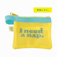 #RYURYU 身辺雑貨 チアミーアップメッシュポーチ S ライトイエロー CMPS03