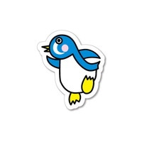 #コンサイス(国内販売のみ） ステッカー 大阪前田製菓ミニボーロ　ステッカー　ペンギン  ブルー 573418