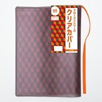 #コンサイス 読書関連小物 フローズンシリーズクリアカバー A5 オレンジ SBC029-OG