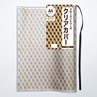 #コンサイス 読書関連小物 フローズンシリーズクリアカバー A4 グレー SBC032-GY