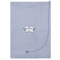 #コンサイス 読書関連小物 布のブックカバーシマエナガ 文庫 ウスグレー SBC038-05