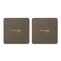 #包む キッチン雑貨 コースター 2枚入 ブラウン TA046