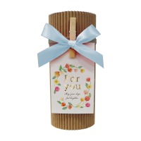 #包む 包装用品 ロールキット タグ3枚.リボン･クリップ,各ゴム紐各1個付セット ブルー TB030