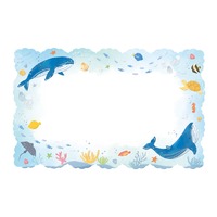 #包む レター ミニカード 12枚入 クジラ TC0I9
