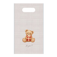#包む 梱包用品 小判抜きビニールBAG･ベア 8枚入･A5 グレー TV0003
