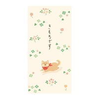 #包む ポチ袋 L･3枚入 柴犬野花 TP0008