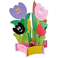 #グリーティングライフ カード バーバパパ･バースデーフラワーポップアップカード  フラワー BB-333