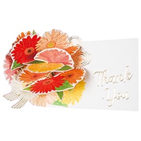 #グリーティングライフ(国内販売のみ） カード サンキューフラワーポップアップミニカード  ガーベラ LY-50