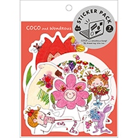 #グリーティングライフ ステッカー ココちゃん･ステッカーパック 7枚入 フラワー RYCK-1132