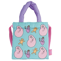 #グリーティングライフ(国内販売のみ） 身辺雑貨 バーバパパクッション巾着  パパとクマ BBZ-347