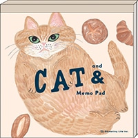 #グリーティングライフ(国内販売のみ） メモ帳 キャットアンドスクエアメモ 120Sheet ベージュ SDN-51