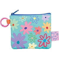 #グリーティングライフ 身辺雑貨 シッククッションミニポーチ カラビナ付 フラワー MMZ-494