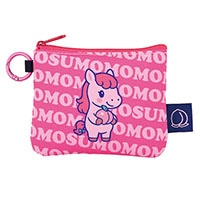 #グリーティングライフ 身辺雑貨 クッションミニポーチ カラビナ付 スモモモモモモモモ MOZ-22