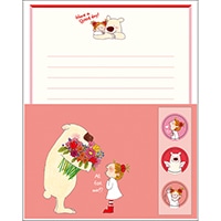 #グリーティングライフ レター ココちゃん･レターセット 便箋6枚･封筒･シール各3枚 ココちゃん＆ポール RYS-1158
