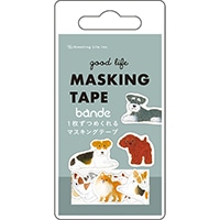 #グリーティングライフ マスキングテープ 米津祐介･bande･ダイカットマスキングテープ 20mm幅 イヌ YZZ-467