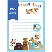 #グリーティングライフ(国内販売のみ） レター アニマルレターセット 便箋6枚･封筒･シール各3枚 ドッグ ECS-46