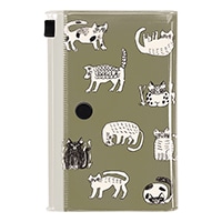 #グリーティングライフ(国内販売のみ） 身辺雑貨 ミロコマチコTIDY仕分けるポーチ ジップポケット4枚付 ネコ MRZ-87