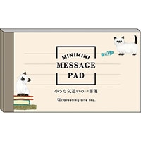 #グリーティングライフ レター 米津祐介･ミニミニ一筆箋 2design･各15sheet ねこ YZS-477