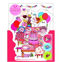 #グリーティングライフ レター ココちゃん･ダイカットレターセット  レッド RYS-1190