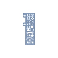#デルフォニックス テンプレート ロルバーンポケット付メモ用テンプレート  ライトブルー 501021-360