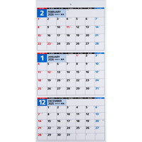 #高橋書店（日本国内のみ） 2026年 カレンダー 壁掛け 3ヶ月一覧 A2変型 E5