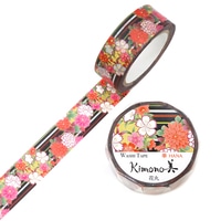 #カミイソ産商(国内販売のみ） マスキングテープ kimono美マステ 15mm×7m 花丸15mm幅 GR-1087