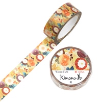 #カミイソ産商(国内販売のみ） マスキングテープ kimono美マステ 15mm×7m 菊15mm幅 GR-1089