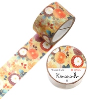 #カミイソ産商(国内販売のみ） マスキングテープ kimono美マステ 25mm×5m 菊25mm幅 GR-1090