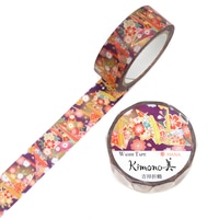 #カミイソ産商(国内販売のみ） マスキングテープ kimono美マステ 15mm×7m 吉祥折鶴15mm幅 GR-1093