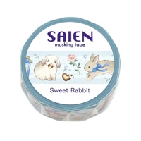 #カミイソ産商（国内販売のみ） マスキングテープ SAIENマステ 7m巻 SweetRabbit UR-0291
