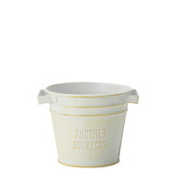 #ケー・イー・アイ ポット 2.5寸多肉用ポット缶  ホワイト 4143-WH