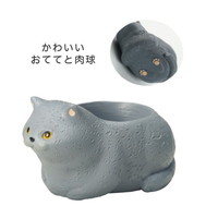 #ケー・イー・アイ ポット リトルレジンポット くつろぎねこ  ブリティッシュショートヘア 4902