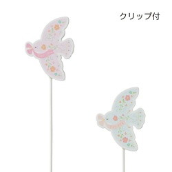 #ケー・イー・アイ フラワーピック 木製プレートピック　とり  2種×各6本 5294S