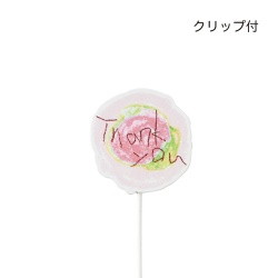 #ケー・イー・アイ フラワーピック 木製プレートピック　アート　Thank you   5301